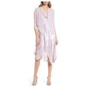 Komarov Embellished Midi Dress with Jacket- Size Medium